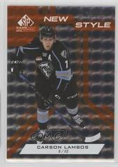 Carson Lambos [Orange Foilboard] Hockey Cards 2021 SP Game Used CHL New Style Prices