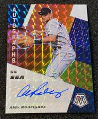 Alex Rodriguez [Choice Red and Yellow] #AM-AR Baseball Cards 2021 Panini Mosaic Autographs Prices