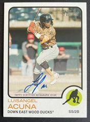 Luisangel Acuna #ROA-LA Baseball Cards 2022 Topps Heritage Minor League Real One Autographs Prices