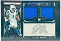 Josh Downs #20 Football Cards 2023 Panini Obsidian Rookie Jersey Ink Prices