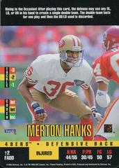 Merton Hanks Football Cards 1995 Panini Donruss Red Zone Prices