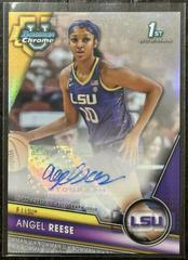Angel Reese [Refractor] #BCPA-AR Basketball Cards 2023 Bowman Chrome University Prospects Autographs Prices