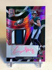 Carson Strong [Pink] Football Cards 2022 Panini Spectra Aspiring Patch Autographs Prices