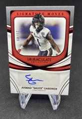 Ahmad 'Sauce' Gardner [Ruby] #SM-AGA Football Cards 2022 Panini Immaculate Collegiate Signature Moves Prices