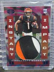 Ja'Marr Chase [Blue] #II-JC Football Cards 2021 Panini Illusions Instant Impact Prices