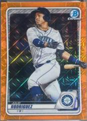 Julio Rodriguez [Orange Refractor Mega Box Mojo] #BCP-175 Baseball Cards 2020 Bowman Chrome Prospects Prices