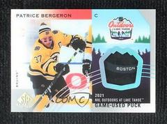 Patrice Bergeron Hockey Cards 2021 SP Game Used NHL Lake Tahoe Games Puck Relics Prices