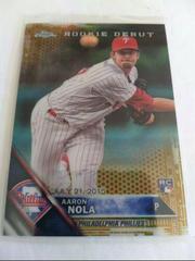 Aaron Nola [Gold Refractor] #HMT48 Baseball Cards 2016 Topps Chrome Update Prices