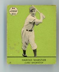 Harold Warstler [Green Background] #21 Baseball Cards 1941 Goudey Prices