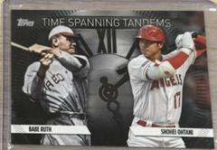 Shohei Ohtani, Julio Rodriguez [Black] #TS-1 Baseball Cards 2023 Topps Update Time Spanning Tandems Prices