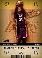 Shaquille O'Neal #84 Basketball Cards 2002 Fleer Authentix Prices