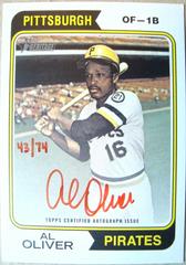 Al Oliver [Special Edition Red Ink] #74RO-AO Baseball Cards 2023 Topps Heritage Real One Autographs Prices