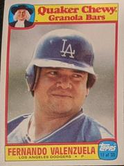 Fernando Valenzuela #17 Baseball Cards 1986 Quaker Oats Prices