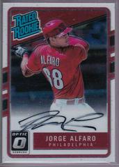 Jorge Alfaro #RRS-JA Baseball Cards 2017 Panini Donruss Optic Rated Rookie Signatures Prices
