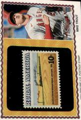 Mike Trout Baseball Cards 2023 Topps Heritage 1974 US Postage Stamp Relics Prices