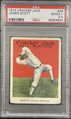 James Scott #26 Baseball Cards 1914 Cracker Jack Prices