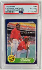 Cardinal Ignitors [V. Coleman, W. McGee] Baseball Cards 1986 Fleer Prices