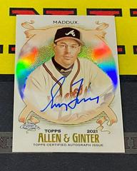 Greg Maddux #AGA-GM Baseball Cards 2021 Topps Allen & Ginter Chrome Autographs Prices