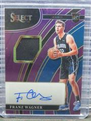 Franz Wagner [Purple Prizm] #RJ-FWG Basketball Cards 2021 Panini Select Rookie Jersey Autographs Prices