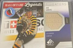 Joe Sakic Hockey Cards 2021 SP Game Used HOF Legends Sweaters Prices