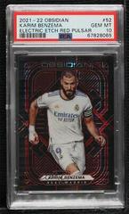 Karim Benzema [Electric Etch Red Pulsar] Soccer Cards 2021 Panini Obsidian Prices