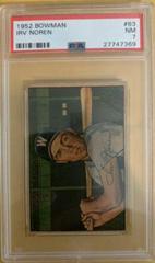 Irv Noren Baseball Cards 1952 Bowman Prices