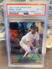 Derek Jeter [Row 1] #2 Baseball Cards 1997 Flair Showcase Legacy Collection Prices