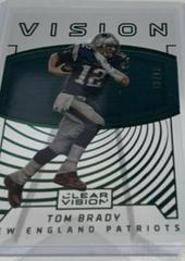 Tom Brady [Emerald] #41 Football Cards 2016 Panini Clear Vision Prices