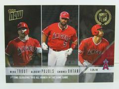 Albert Pujols, Mike Trout, Shohei Ohtani Baseball Cards 2018 Topps Now Moment of the Year Prices