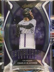 Charlie Blackmon Baseball Cards 2022 Panini Absolute Established Threads Prices