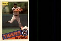 Lou Whitaker #108 Baseball Cards 1985 O Pee Chee Prices