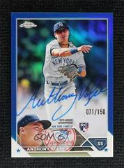 Anthony Volpe [Blue] #RA-AV Baseball Cards 2023 Topps Chrome Rookie Autographs Prices