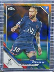Neymar Jr [Blue & Gold Starball Refractor] Soccer Cards 2021 Topps Chrome UEFA Champions League Prices