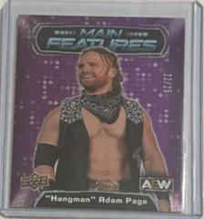 Hangman Adam Page [Purple] #MF-13 Wrestling Cards 2022 Upper Deck AEW Main Features Prices