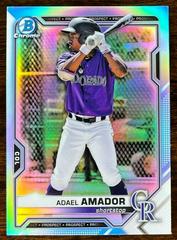 Adael Amador [Sky Blue Refractor] #BDC-195 Baseball Cards 2021 Bowman Draft Chrome Prices