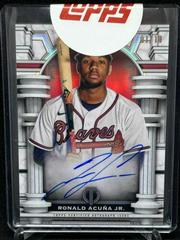 Ronald Acuna Jr. [Red] #OA-RA Baseball Cards 2023 Topps Tribute Olympus Autographs Prices