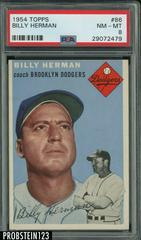 Billy Herman #86 Baseball Cards 1954 Topps Prices
