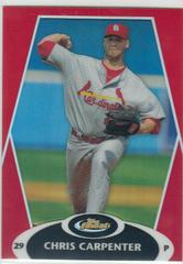 Chris Carpenter [Refractor] #63 Baseball Cards 2008 Finest Prices