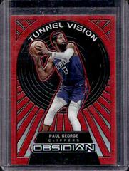 Paul George [Red] #18 Basketball Cards 2021 Panini Obsidian Tunnel Vision Prices