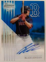 Blaze Jordan [Blue] Baseball Cards 2022 Bowman Sterling Tek Autographs Prices