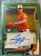 Coby Mayo [Green Refractor] #BMA-CM Baseball Cards 2021 Bowman Chrome Mega Box Mojo Autographs Prices