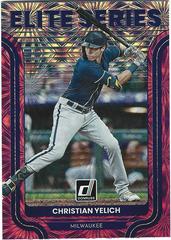 Christian Yelich [Pink Fireworks] #ES-2 Baseball Cards 2022 Panini Donruss Elite Series Prices