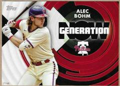 Alec Bohm [5x7] Baseball Cards 2022 Topps Generation Now Prices
