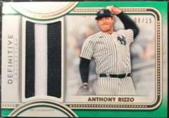 Anthony Rizzo [Green] Baseball Cards 2022 Topps Definitive Jumbo Relic Collection Prices