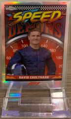 David Coulthard [Orange Refractor] #SD-DC Racing Cards 2023 Topps Chrome Formula 1 Speed Demons Prices