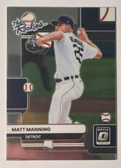 Matt Manning #TR-6 Baseball Cards 2022 Panini Donruss Optic The Rookies Prices
