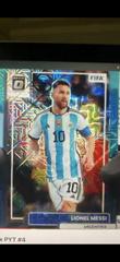 Lionel Messi [Optic Teal Mojo] Soccer Cards 2022 Panini Donruss Prices