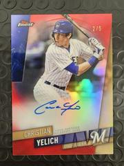 Christian Yelich [Red Refractor] #FA-CY Baseball Cards 2019 Topps Finest Autographs Prices