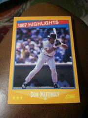 Don Mattingly [Highlights] #658 Baseball Cards 1988 Score Prices