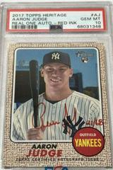Aaron Judge [Red Ink] Baseball Cards 2017 Topps Heritage Real One Autographs Prices